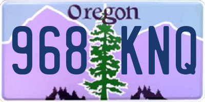 OR license plate 968KNQ