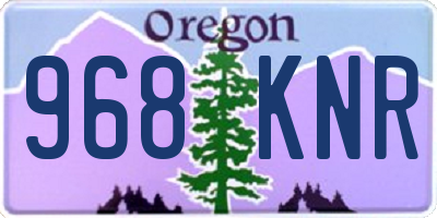 OR license plate 968KNR