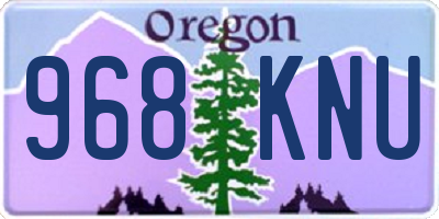 OR license plate 968KNU