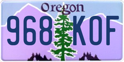 OR license plate 968KOF
