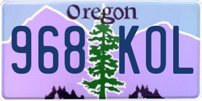 OR license plate 968KOL
