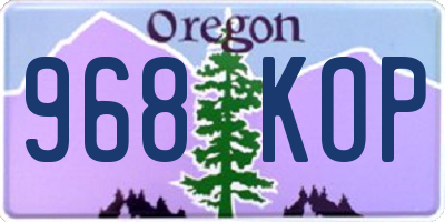 OR license plate 968KOP