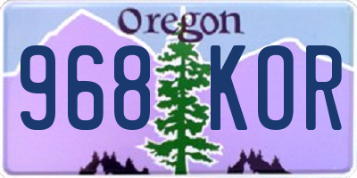 OR license plate 968KOR