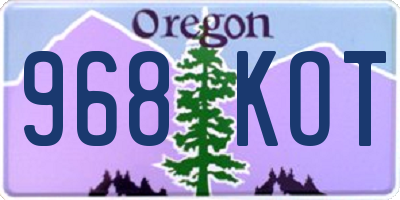 OR license plate 968KOT