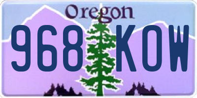 OR license plate 968KOW