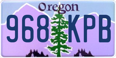 OR license plate 968KPB