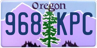 OR license plate 968KPC