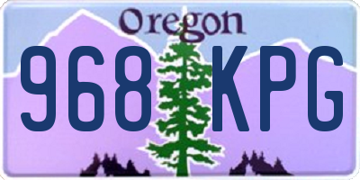 OR license plate 968KPG