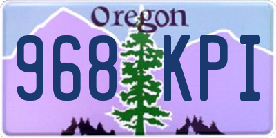 OR license plate 968KPI