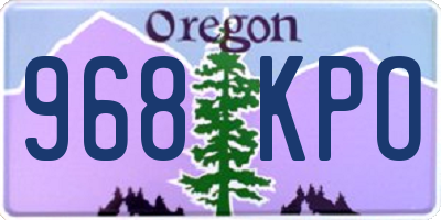 OR license plate 968KPO