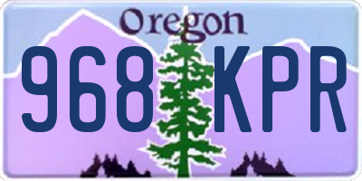OR license plate 968KPR
