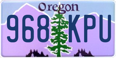 OR license plate 968KPU