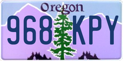 OR license plate 968KPY