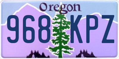 OR license plate 968KPZ