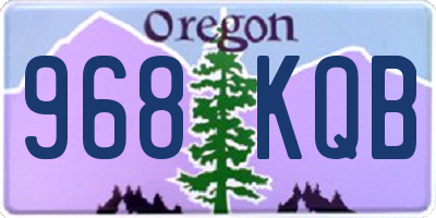 OR license plate 968KQB