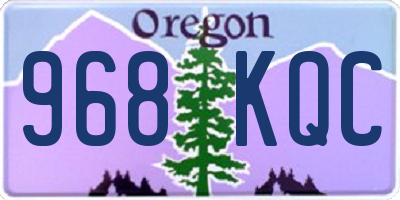 OR license plate 968KQC