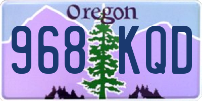 OR license plate 968KQD