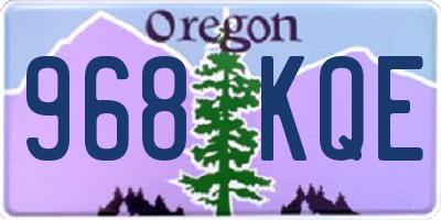 OR license plate 968KQE