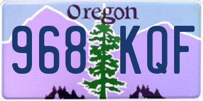OR license plate 968KQF