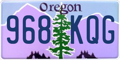 OR license plate 968KQG