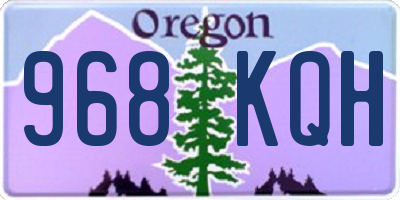 OR license plate 968KQH