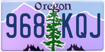 OR license plate 968KQJ