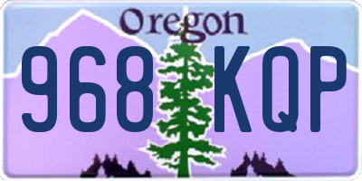 OR license plate 968KQP