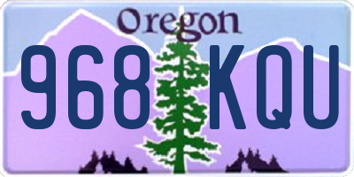 OR license plate 968KQU