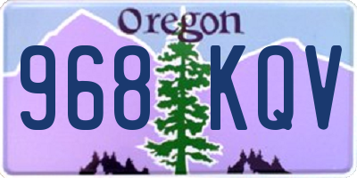 OR license plate 968KQV