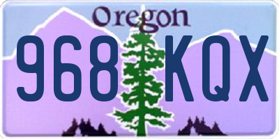 OR license plate 968KQX