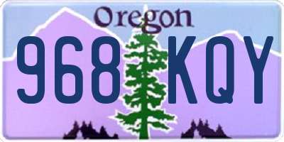 OR license plate 968KQY