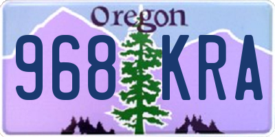 OR license plate 968KRA