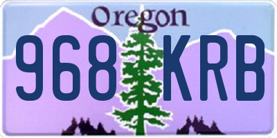 OR license plate 968KRB