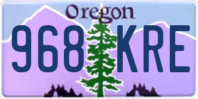 OR license plate 968KRE