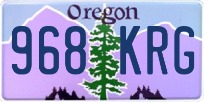 OR license plate 968KRG