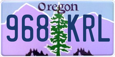 OR license plate 968KRL