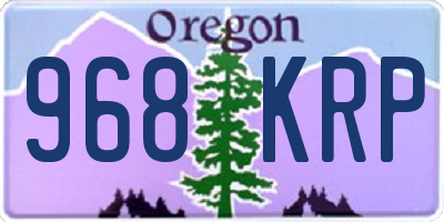 OR license plate 968KRP