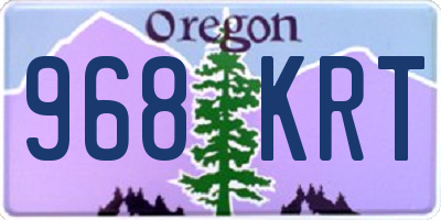OR license plate 968KRT