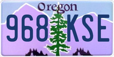 OR license plate 968KSE