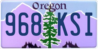 OR license plate 968KSI