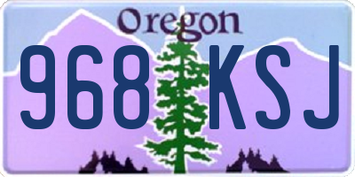 OR license plate 968KSJ