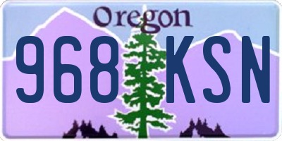 OR license plate 968KSN