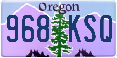 OR license plate 968KSQ