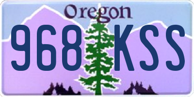 OR license plate 968KSS