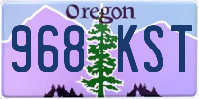 OR license plate 968KST