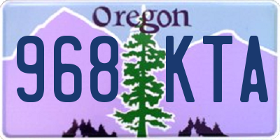 OR license plate 968KTA