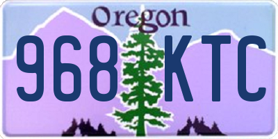 OR license plate 968KTC