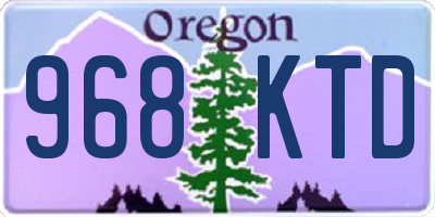 OR license plate 968KTD