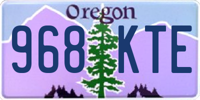 OR license plate 968KTE