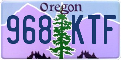 OR license plate 968KTF